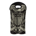 United We Stand American Flag Print Double Neoprene Wine Tote