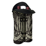 United We Stand American Flag Print Double Neoprene Wine Tote