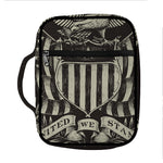 United We Stand American Flag Print Front Pocket Bible Bag
