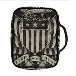 United We Stand American Flag Print Front Pocket Bible Bag
