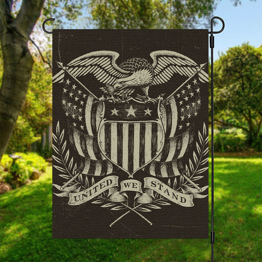 United We Stand American Flag Print Garden Flag