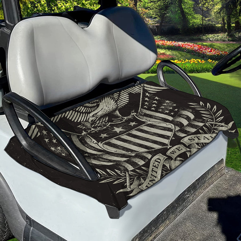 United We Stand American Flag Print Golf Cart Seat Cover