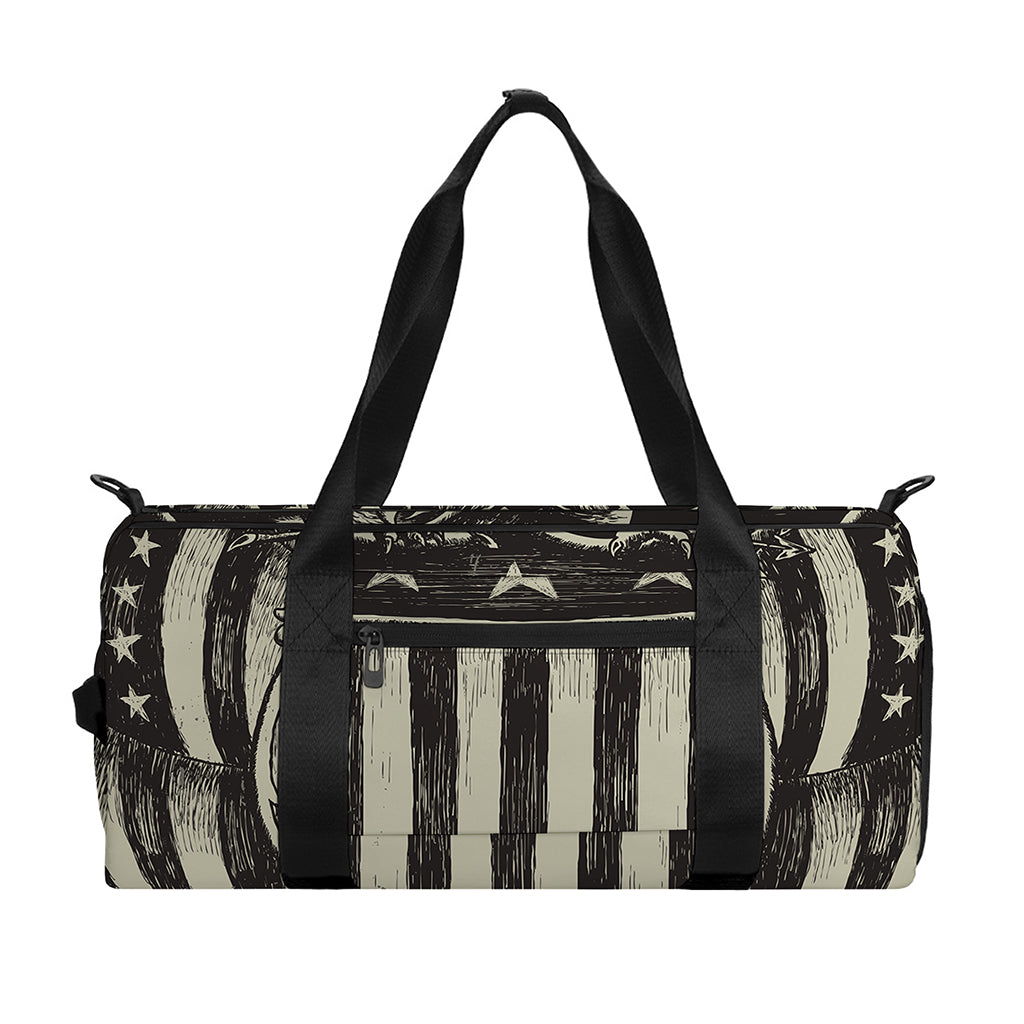 United We Stand American Flag Print Gym Bag