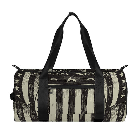 United We Stand American Flag Print Gym Bag