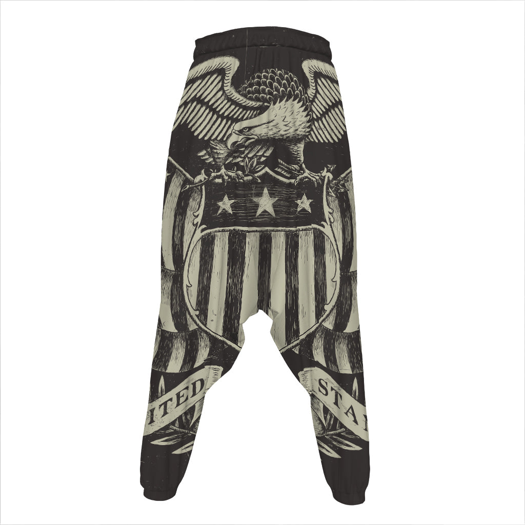 United We Stand American Flag Print Hammer Pants