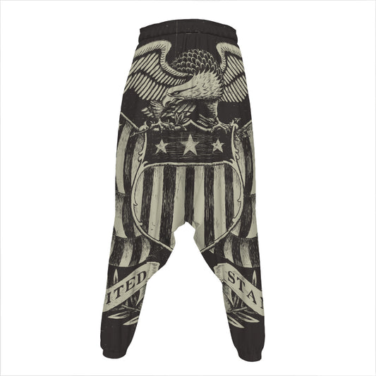 United We Stand American Flag Print Hammer Pants