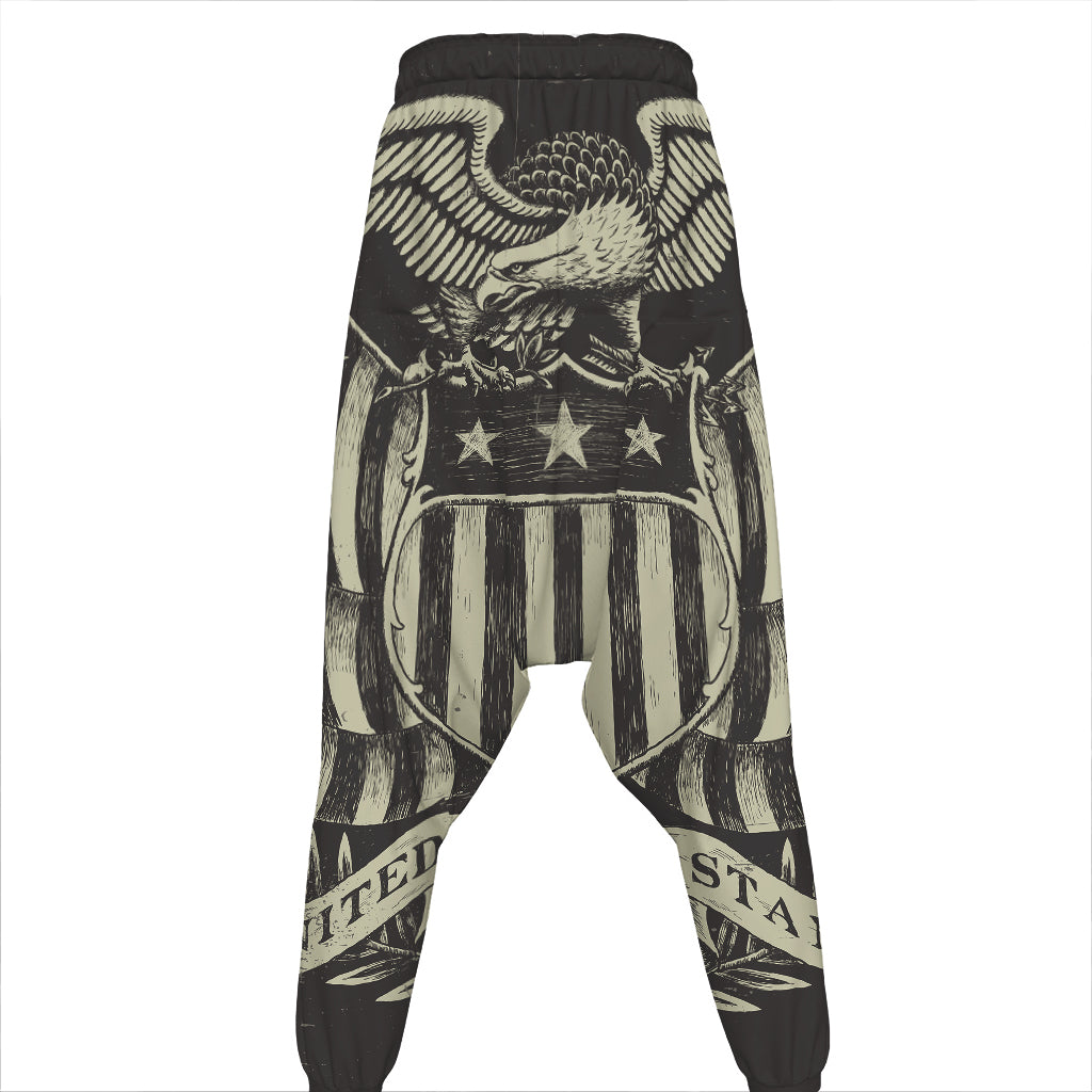 United We Stand American Flag Print Hammer Pants