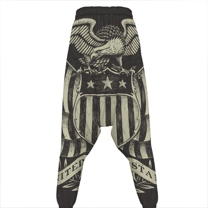 United We Stand American Flag Print Hammer Pants