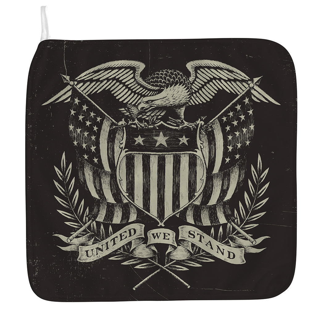 United We Stand American Flag Print Hand Towel