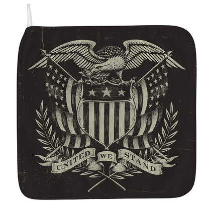 United We Stand American Flag Print Hand Towel