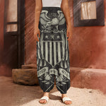 United We Stand American Flag Print Harem Pants