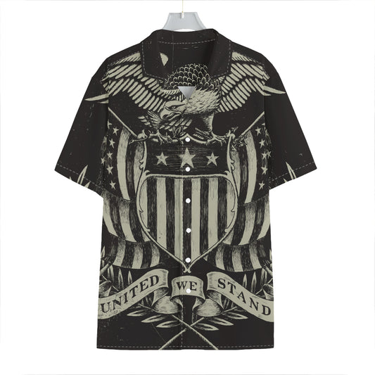 United We Stand American Flag Print Hawaiian Shirt
