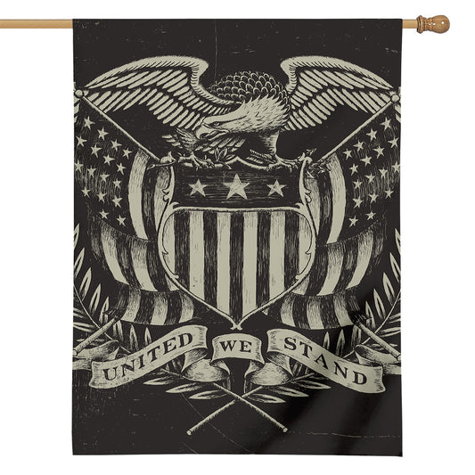 United We Stand American Flag Print House Flag