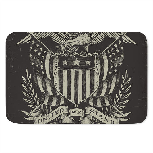 United We Stand American Flag Print Indoor Door Mat