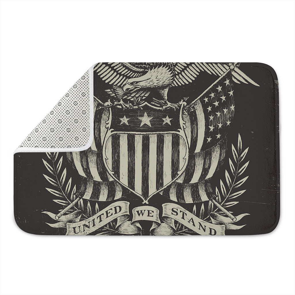 United We Stand American Flag Print Indoor Door Mat
