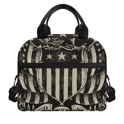 United We Stand American Flag Print Insulated Lunch Bag