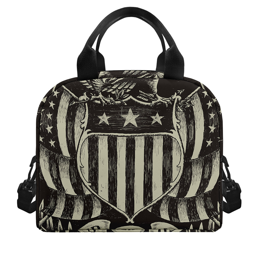 United We Stand American Flag Print Insulated Lunch Bag
