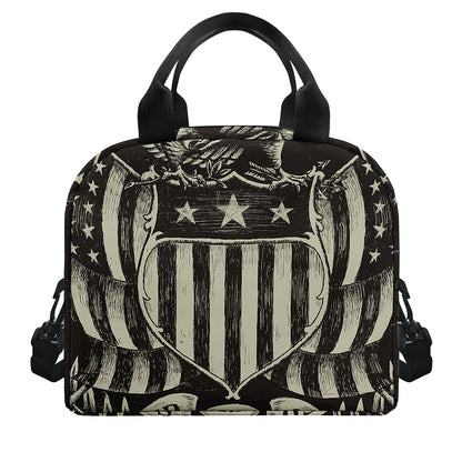 United We Stand American Flag Print Insulated Lunch Bag