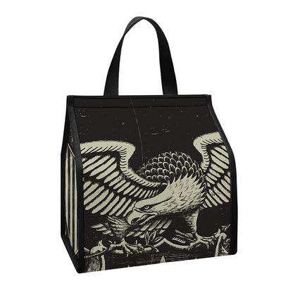United We Stand American Flag Print Insulated Lunch Tote