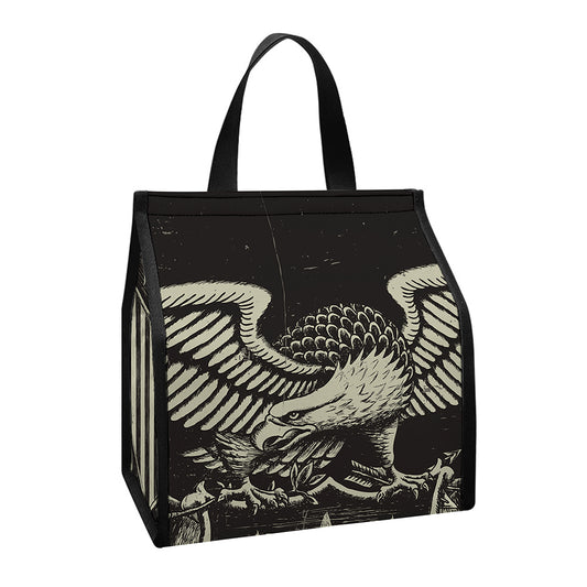 United We Stand American Flag Print Insulated Lunch Tote