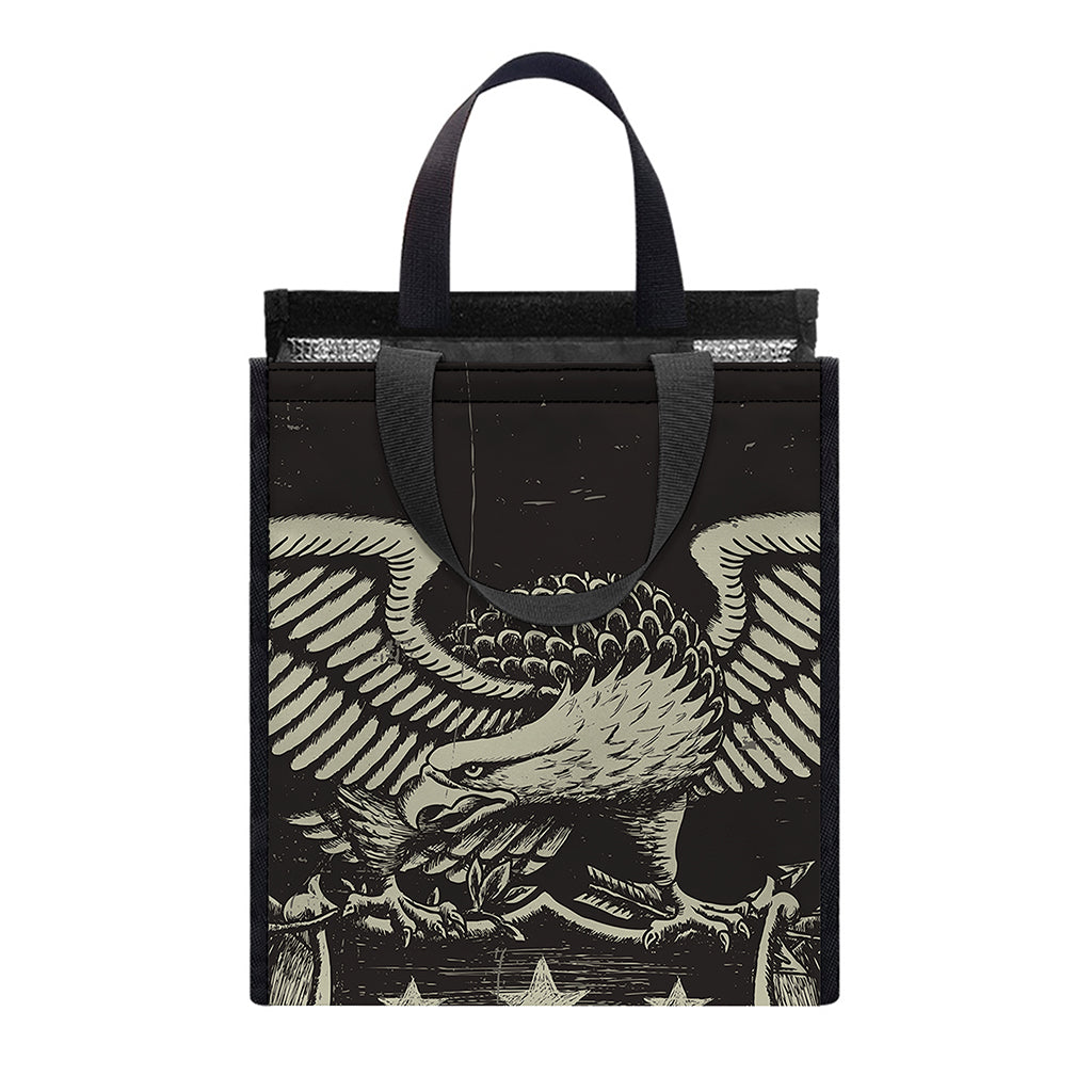 United We Stand American Flag Print Insulated Lunch Tote