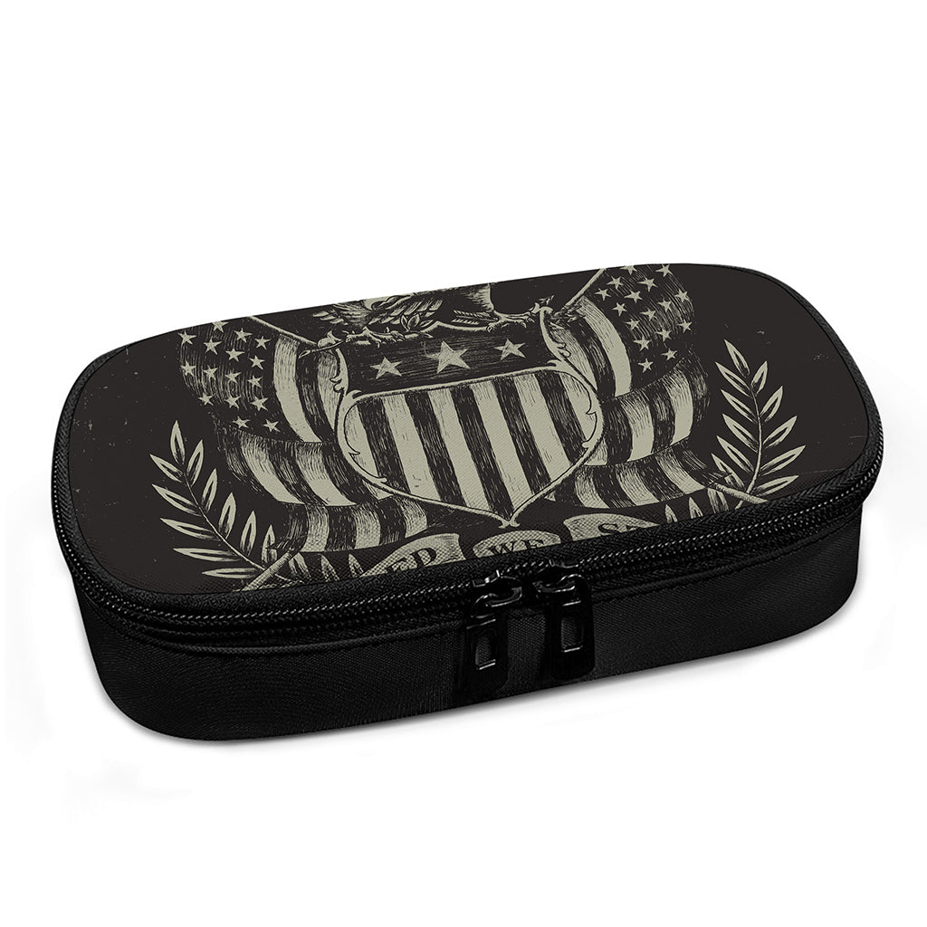 United We Stand American Flag Print Insulin Cooler Travel Case