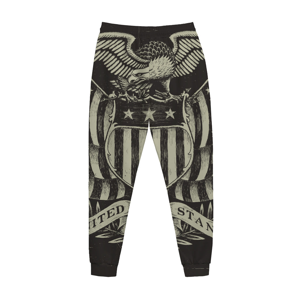 United We Stand American Flag Print Jogger Pants