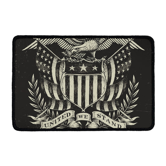 United We Stand American Flag Print Kitchen Mat