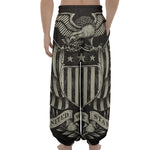 United We Stand American Flag Print Lantern Pants