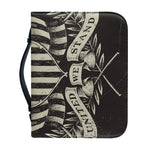 United We Stand American Flag Print Leather Bible Cover