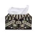 United We Stand American Flag Print Leather Tissue Box Cover