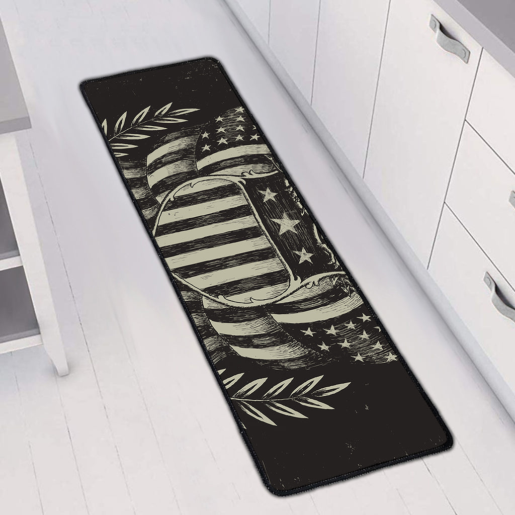 United We Stand American Flag Print Long Kitchen Mat