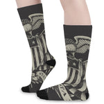 United We Stand American Flag Print Long Socks