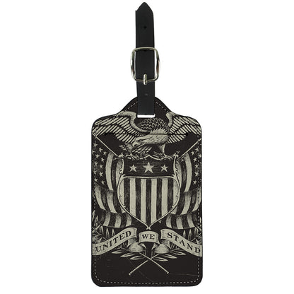 United We Stand American Flag Print Luggage Tag