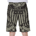 United We Stand American Flag Print Men's Beach Shorts