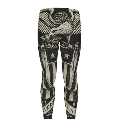 United We Stand American Flag Print Men's leggings