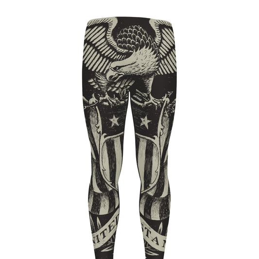 United We Stand American Flag Print Men's leggings