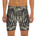United We Stand American Flag Print Men's Long Boxer Briefs
