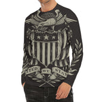 United We Stand American Flag Print Men's Long Sleeve Rash Guard
