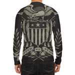 United We Stand American Flag Print Men's Long Sleeve Rash Guard