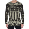 United We Stand American Flag Print Men's Long Sleeve T-Shirt