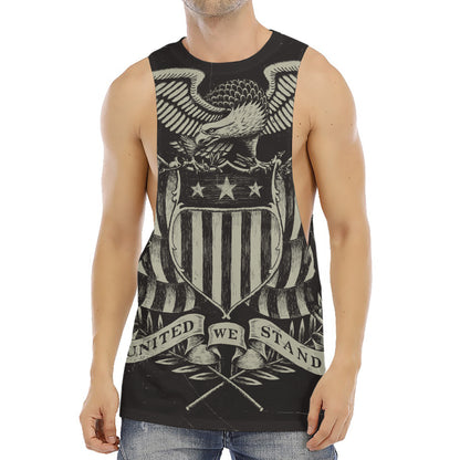 United We Stand American Flag Print Men's Muscle Tank Top