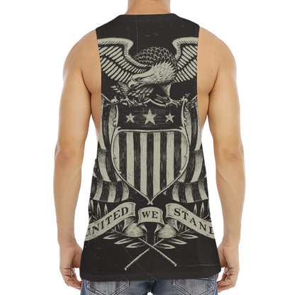 United We Stand American Flag Print Men's Muscle Tank Top