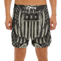 United We Stand American Flag Print Men's Split Running Shorts