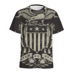 United We Stand American Flag Print Men's Sports T-Shirt