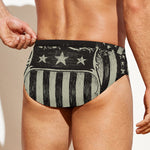 United We Stand American Flag Print Men's Swim Briefs