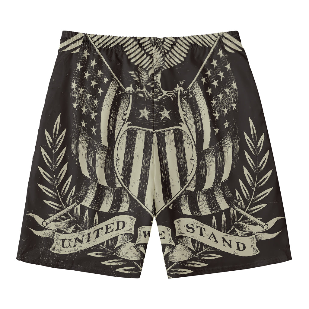 United We Stand American Flag Print Men's Swim Trunks