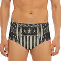 United We Stand American Flag Print Men's Triangle Swim Briefs