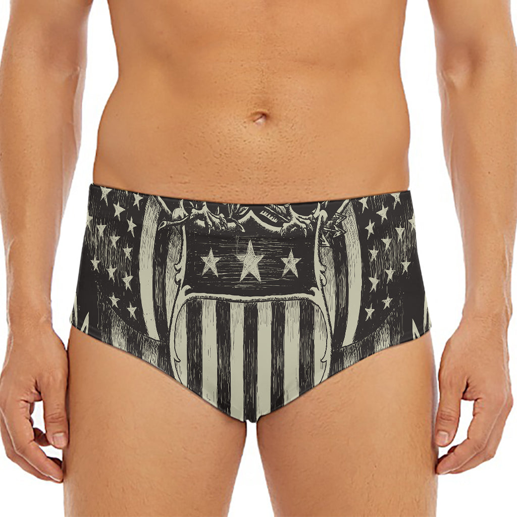 United We Stand American Flag Print Men's Triangle Swim Briefs