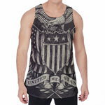 United We Stand American Flag Print Men's Velvet Tank Top